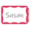 C-Line Products 3-1/2" x 2-1/4" Blue Border Self-Adhesive Name Tags, 100/BX, 10BX/CT 92264-CT - alternate 1
